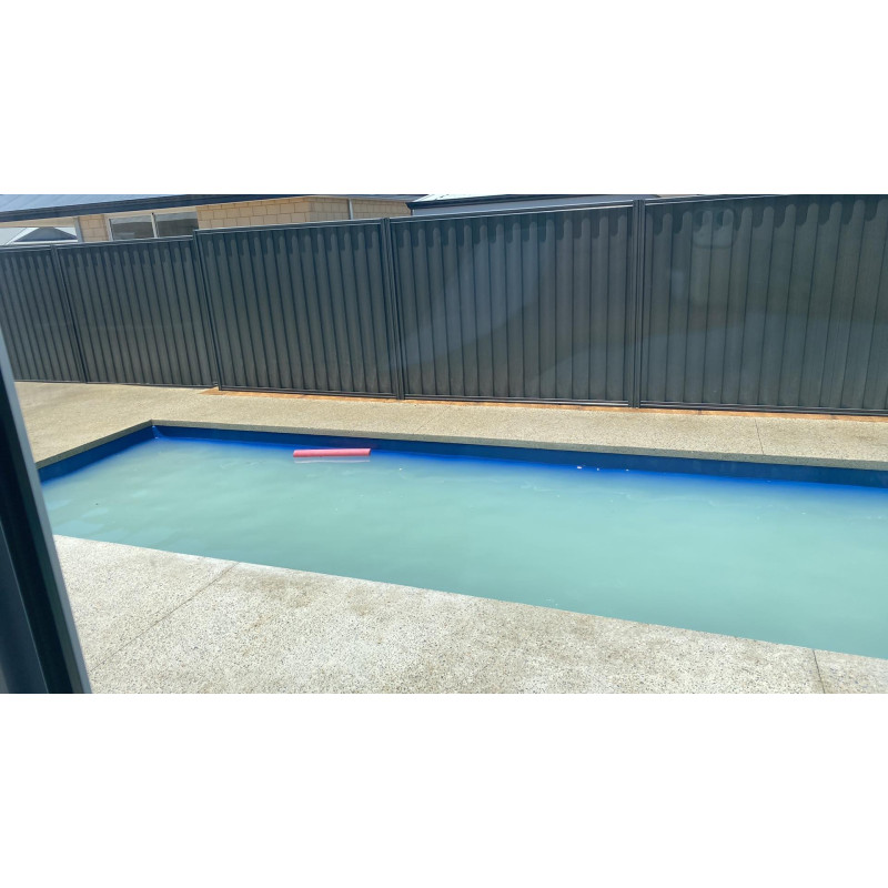 pool clean-up after paving or limestone